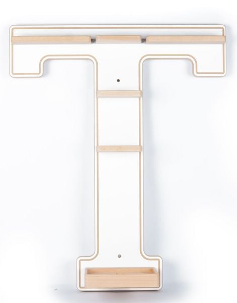Produktbild: Wandregal  "Buchstabe T" f&uuml;r Toniebox