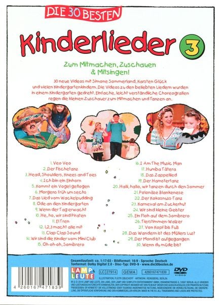 Produktbild: Die 30 besten Kinderlieder 3 - Zum Singen, Lernen und Mitmachen