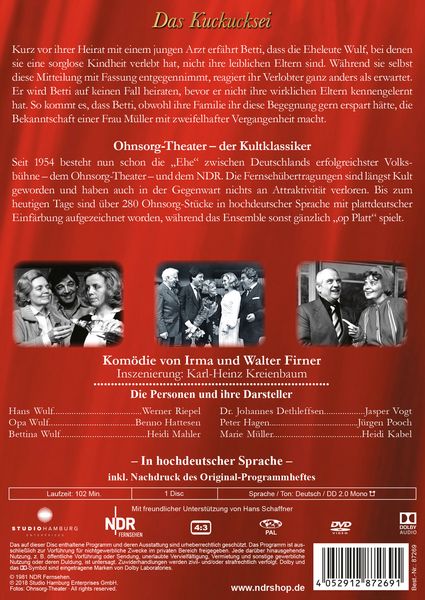 Produktbild: Ohnsorg-Theater Klassiker: Das Kuckucksei