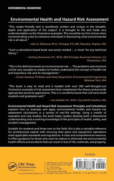 Produktbild: Environmental Health and Hazard Risk Assessment