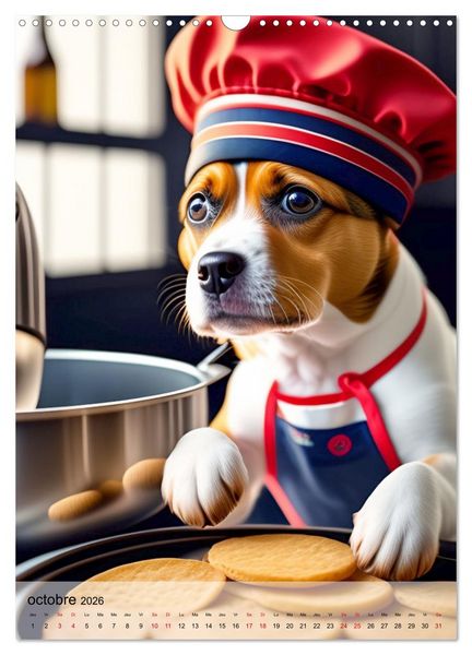 Produktbild: Chiens styl&eacute;s (Calendrier mural 2026 DIN A3 horizontal), CALVENDO calendrier mensuel