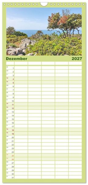 Produktbild: Familienplaner 2027 - Die Insel Cres - Raue Sch&ouml;nheit in Kroatien mit 5 Spalten (Wandkalender, 21 x 45 cm) CALVENDO