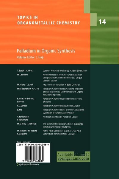 Produktbild: Palladium in Organic Synthesis