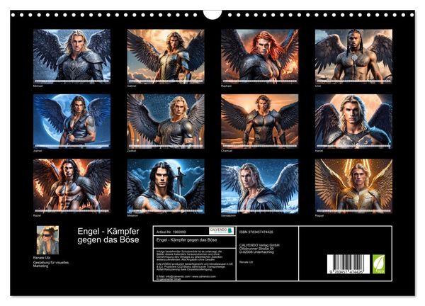 Produktbild: Engel - K&auml;mpfer gegen das B&ouml;se (Wandkalender 2026 DIN A3 quer), CALVENDO Monatskalender