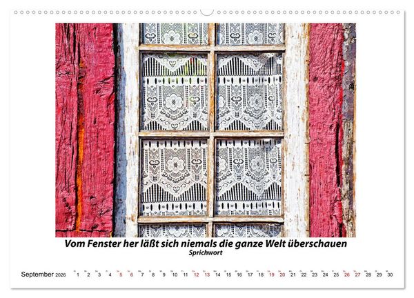 Produktbild: Fenster Gedanken (hochwertiger Premium Wandkalender 2026 DIN A2 quer), Kunstdruck in Hochglanz