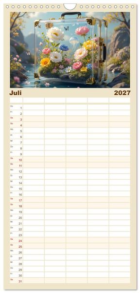 Produktbild: Familienplaner 2027 - Leben in einer Box mit 5 Spalten (Wandkalender, 21 x 45 cm) CALVENDO