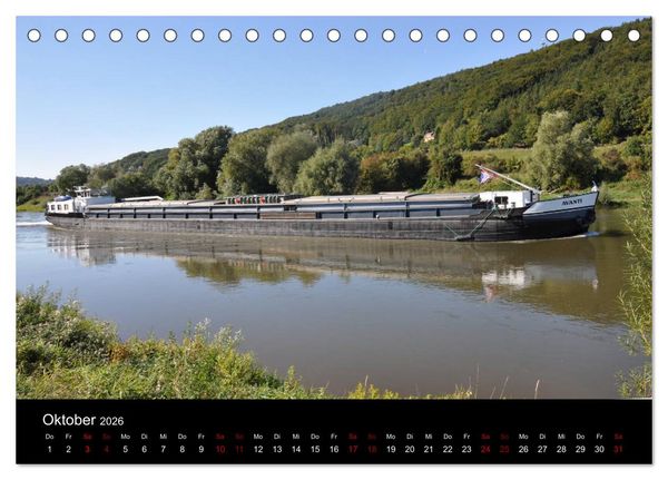 Produktbild: Schiffe auf der Oberweser (Tischkalender 2026 DIN A5 quer), CALVENDO Monatskalender