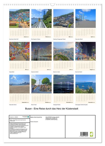 Produktbild: Busan - Eine Reise durch das Herz der K&uuml;stenstadt (Wandkalender 2026 DIN A2 hoch), CALVENDO Monatskalender