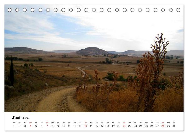 Produktbild: Camino Frances - Jakobsweg (Tischkalender 2026 DIN A5 quer), CALVENDO Monatskalender