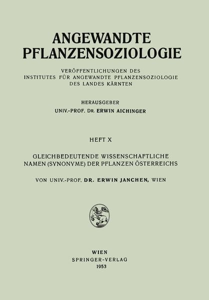 Produktbild: Gleichbedeutende Wissenschaftliche Namen (Synonyme) Der Pflanzen &Ouml;sterreichs