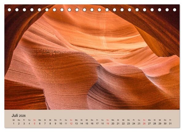 Produktbild: Faszination USA - traumhafter S&uuml;dwesten (Tischkalender 2026 DIN A5 quer), CALVENDO Monatskalender
