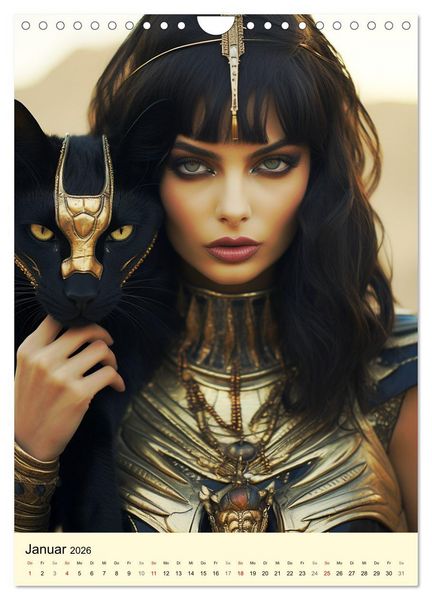 Produktbild: &Auml;gyptischer Katzenkult. Priesterinnen der G&ouml;ttin Bastet (Wandkalender 2026 DIN A4 hoch), CALVENDO Monatskalender