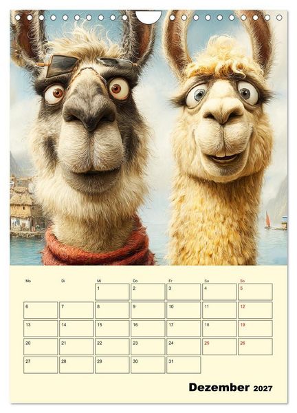 Produktbild: Lama la Vida. Lama-Momente zwischen Humor und Charakter (Wandkalender 2027 DIN A4 hoch), CALVENDO Monatskalender