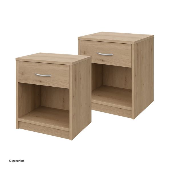 Produktbild: HTI-Living HTI-Living Nachtschrank mit 1 Schublade 2er-Set Nina Artisaneiche