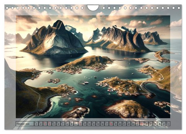 Produktbild: Faszinierende Welt: Eine Reise mit der K&uuml;nstlichen Intelligenz an Magische Orte (Wandkalender 2026 DIN A4 quer), CALVENDO Monatskalender