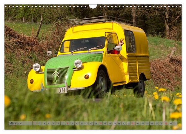 Produktbild: Kultauto Ente Citro&euml;n 2CV (Wandkalender 2026 DIN A3 quer), CALVENDO Monatskalender