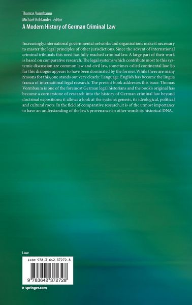 Produktbild: A Modern History of German Criminal Law