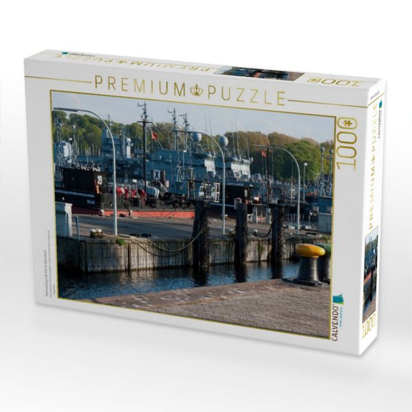 Produktbild: CALVENDO Puzzle Marinest&uuml;tzpunkt Kiel im Abendlicht | 1000 Teile Lege-Gr&ouml;&szlig;e 64x48cm Foto-Puzzle f&uuml;r gl&uuml;ckliche Stunden