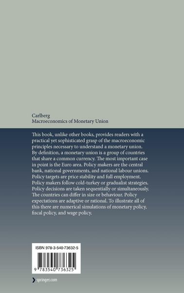 Produktbild: Macroeconomics of Monetary Union