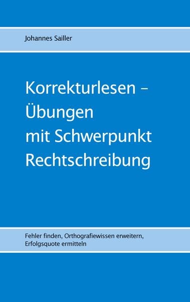 Produktbild: Korrekturlesen - &Uuml;bungen mit Schwerpunkt Rechtschreibung
