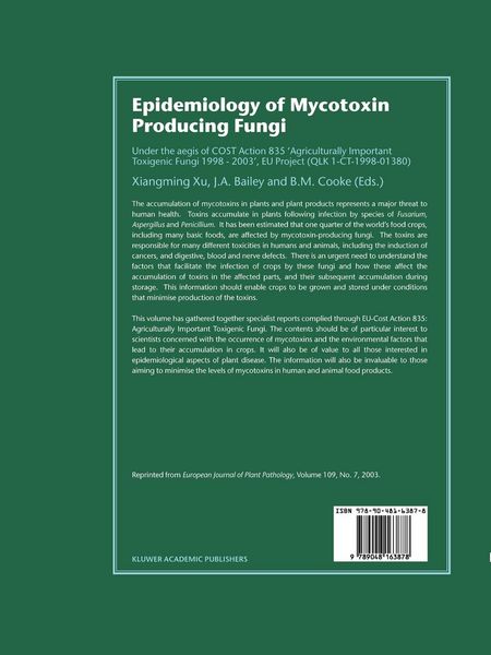 Produktbild: Epidemiology of Mycotoxin Producing Fungi