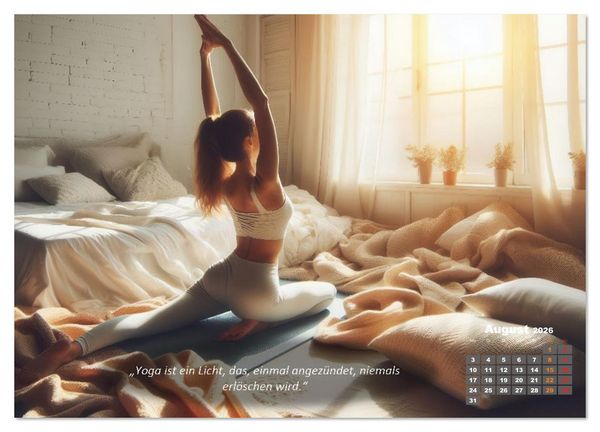 Produktbild: Mit Yoga ins Bett (hochwertiger Premium Wandkalender 2026 DIN A2 quer), Kunstdruck in Hochglanz