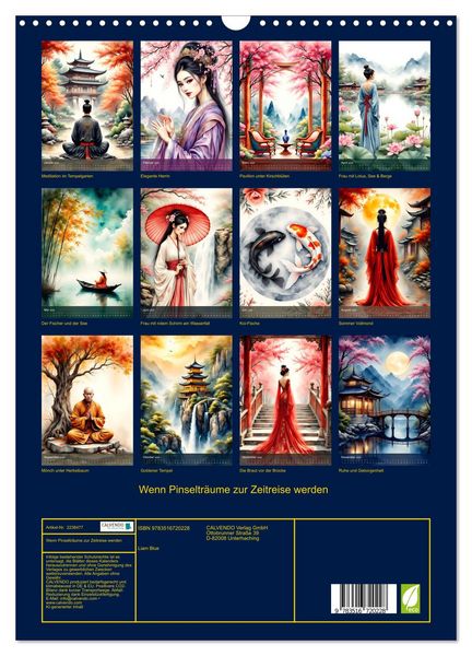 Produktbild: Wenn Pinseltr&auml;ume zur Zeitreise werden (Wandkalender 2026 DIN A3 hoch), CALVENDO Monatskalender