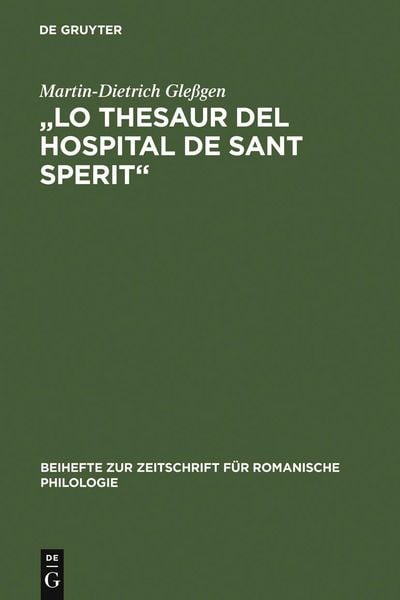 Produktbild: "Lo Thesaur del Hospital de Sant Sperit"