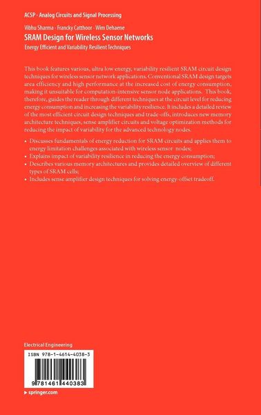 Produktbild: SRAM Design for Wireless Sensor Networks
