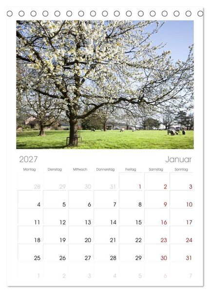 Produktbild: Tischplaner 2027 - Radland Deutschland - Niedersachsen (A5 Tischkalender zum Aufstellen) CALVENDO