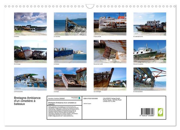 Produktbild: Bretagne Ambiance d'un cimeti&egrave;re &agrave; bateaux (Calendrier mural 2026 DIN A3 vertical), CALVENDO calendrier mensuel