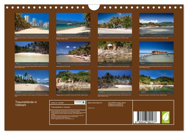 Produktbild: Traumstr&auml;nde in Vietnam (Wandkalender 2027 DIN A4 quer), CALVENDO Monatskalender
