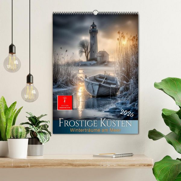 Produktbild: Frostige K&uuml;sten - Wintertr&auml;ume am Meer (Wandkalender 2026 DIN A2 hoch), CALVENDO Monatskalender