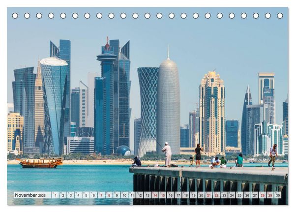 Produktbild: Doha - Hauptstadt von Katar (Tischkalender 2026 DIN A5 quer), CALVENDO Monatskalender