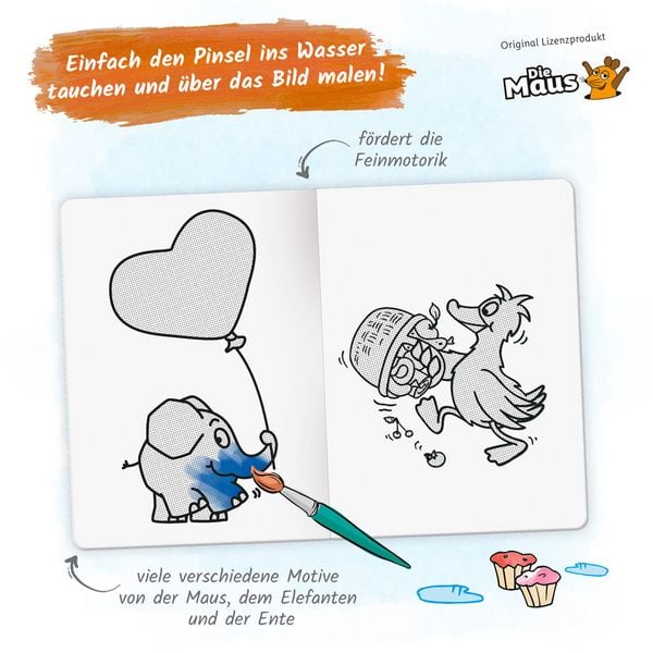 Produktbild: Tr&ouml;tsch Malbuch Die Maus Zaubermalbuch