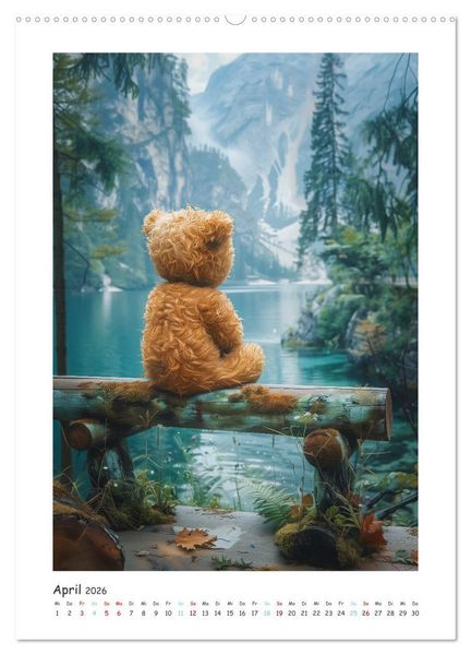 Produktbild: Taddy&acute;s Abenteuer (Wandkalender 2026 DIN A2 hoch), CALVENDO Monatskalender