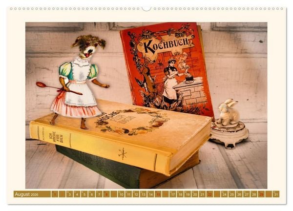 Produktbild: Tierische B&uuml;chernarren (Wandkalender 2026 DIN A2 quer), CALVENDO Monatskalender