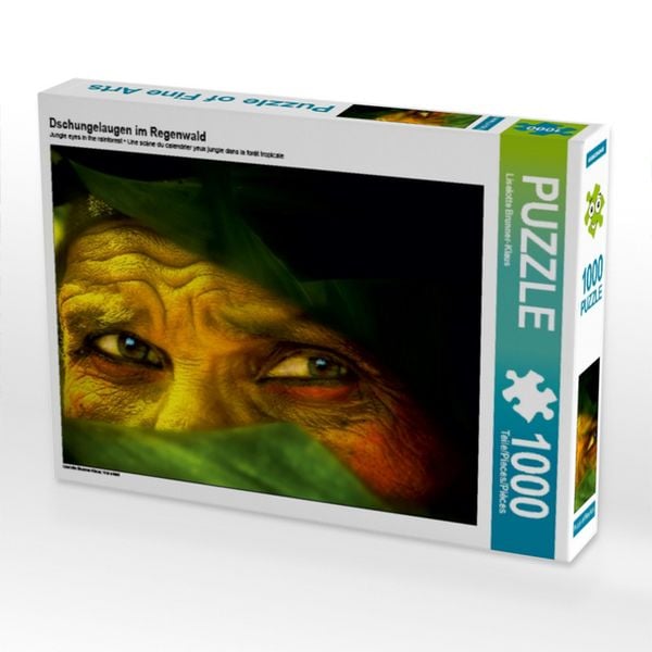 Produktbild: CALVENDO Puzzle Dschungelaugen im Regenwald | 1000 Teile Lege-Gr&ouml;&szlig;e 64x48cm Foto-Puzzle f&uuml;r gl&uuml;ckliche Stunden