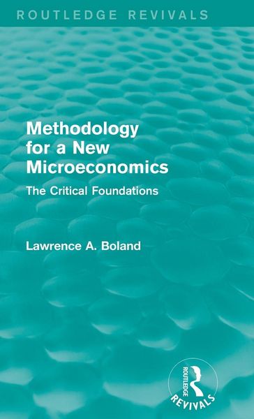 Produktbild: Methodology for a New Microeconomics (Routledge Revivals)
