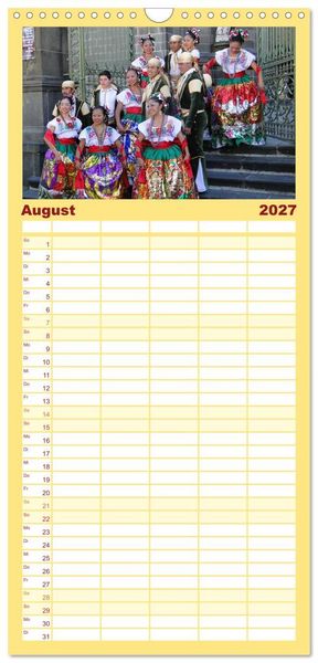 Produktbild: Familienplaner 2027 - Mexiko - Land der Farben mit 5 Spalten (Wandkalender, 21 x 45 cm) CALVENDO