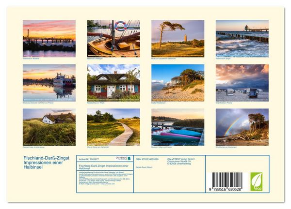 Produktbild: Fischland-Dar&szlig;-Zingst Impressionen einer Halbinsel (Wandkalender 2026 DIN A4 quer), CALVENDO Monatskalender