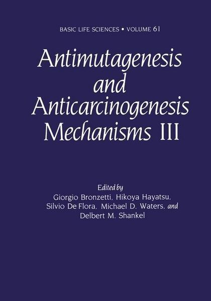 Produktbild: Antimutagenesis and Anticarcinogenesis Mechanisms III