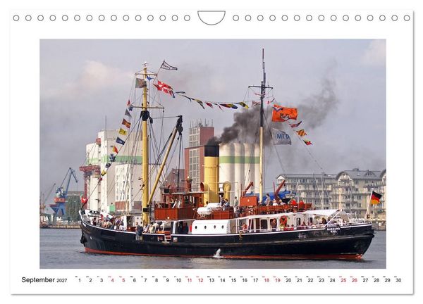 Produktbild: Rauchfahnen &uuml;ber der Ostsee - Schiffe unter Dampf (Wandkalender 2027 DIN A4 quer), CALVENDO Monatskalender