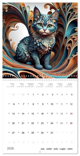 Produktbild: La joie animale (Calendrier mural carr&eacute; 2026 30x30 cm) Calendrier double avec une page pour vos prises de notes