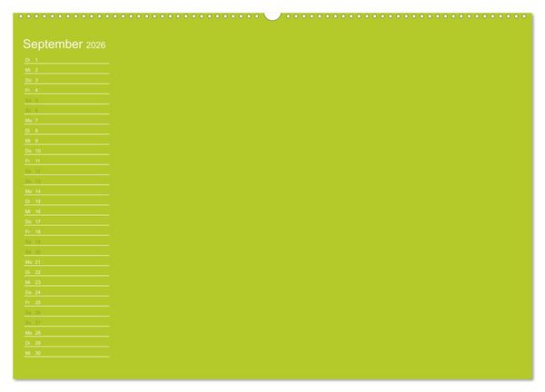 Produktbild: Bastel-Geburtstagskalender gr&uuml;n / Geburtstagskalender (Wandkalender 2026 DIN A2 quer), CALVENDO Monatskalender