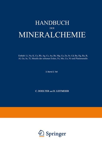 Produktbild: Handbuch der Mineralchemie