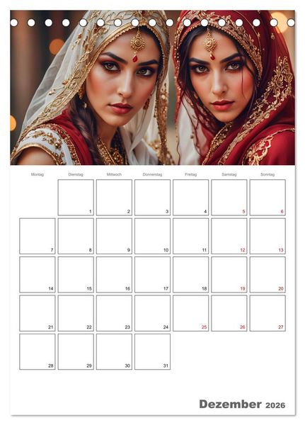 Produktbild: Frauen des Sultans (Tischkalender 2026 DIN A5 hoch), CALVENDO Monatskalender