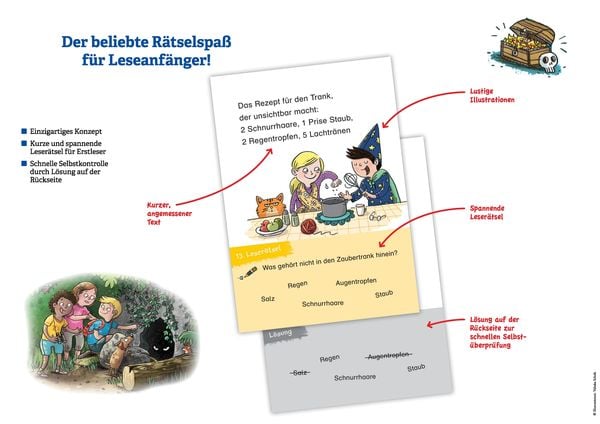 Produktbild: Duden Leseprofi – 3-Minuten-Leserätsel für Erstleser: Einfach tierisch