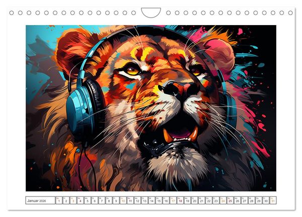 Produktbild: Musik Safari (Wandkalender 2026 DIN A4 quer), CALVENDO Monatskalender