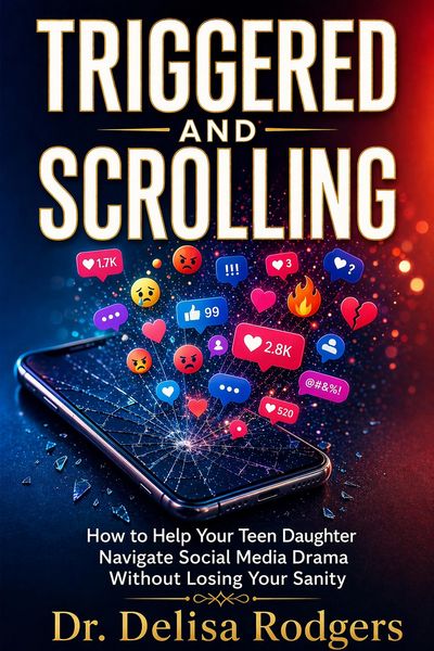 Produktbild: Triggered and Scrolling: How to Help Your Teen Daughter Navigate Social Media Drama Without Losing Your Sanity